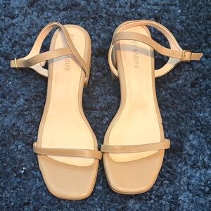 Lindsay Neutral Tan Strappy Heeled Sandals